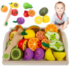 ZELENINA A OVOCIE NA MAGNET DREVENÁ SÚPRAVA NA KROJENIE PRE DETI + PREPRAVKA