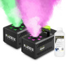 Fuzzix F506V duoset párty výrobník dymu - 6 RGB LED - Vrátane 1L kvapaliny do výrobníka dymu a diaľkového ovládania