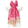 Cashmere Dámsky fuchsiovo červený teplý dlhý zimný šál 208x66 cm