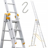 Hliníkový rebrík 3x15 Alossa Profi Plus + Freebies (Hliníkový rebrík 3x15 Alossa Profi Plus + Freebies)
