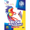 Náčrtník / skicár A4 Astra, 20 listov 90g/m2, 106119001