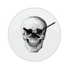 Hodiny sklenené Lebka
