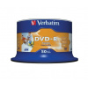 DVD R disk, potlačiteľný, matný, no ID, 4,7GB, 16x, cake box, VERBATIM