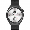 Inteligentné hodinky Garett V12 - černé s černým koženým řemínkem (V12_BLK_LTR)