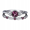 Fialovo-damový diamantový prsteň párov (Fialovo-damový diamantový prsteň párov)