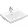 Villeroy & Boch Subway 3.0 - Umývadlo, 55x44 cm, s prepadom, otvor na batériu, CeramicPlus, Stone White 4A7055RW