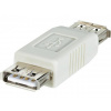 Adaptér USB Logo USB A - USB A (zásuvka-zásuvka) Šedá (29241)