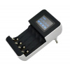 Nabíjačka s LCD displejom, AC 230V, 450mA, 4 kanály, AA ...