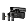 BOYA BOYA Microphone Wireless BY-V4 2.4GHz with 4 transmitters and 1 receiver (3.5mm connector) Black EU