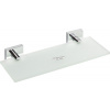 Sapho X-SQUARE polička sklenená 300x55x130mm, chróm SPH XQ602