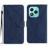 Peňaženkové puzdro Embossing Pattern Stitchy case modré – Honor 400 Lite
