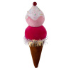 Dekorácia MagicHome Vianoce Candy Line, zmrzlina, červená, závesná, 16 cm