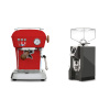 Ascaso Dream PID, Love Red + Eureka Mignon Specialita, CR anthracite