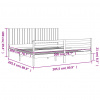vidaXL Posteľný rám s čelom biely 200x200 cm masívne drevo - Biela - 122548-68708