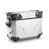 OBKEV37AR strieborný pravý kufor GIVI Trekker Outback EVO SMART hliníkový (bočný), bez zámku, 37 ltr.