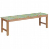 Záhradný stôl, stolík - Záhradná lavica s vankúšom v liste, 150 cm, lite d (Záhradná lavica s vankúšom v liste, 150 cm, lite d)