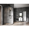 Ravak NEXTY NSKK3-100 štvrťkruh sprchový kút 100x100x195 krídl.dv Black, Transp+vešiak 3O6AA300Z1