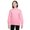 Dievčenská mikina bez kapucne Nike Sportswear Club Fleece Ružová