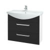 Dreja Umývadlová skrinka TAKE IT SZZ2 85 - N01 Biela lesk / Úchytka T01 / N03 Graphite