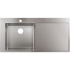 HANSGROHE S716-F450 nerezový drez s odkvapávacou plochou, ľavý, montáž na pracovnú dosku/do roviny, 1045 x 510 mm, nerezová oceľ, 43331800