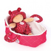 Doudou Julijou v růžové přenášecí tašce 20 cm