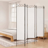 vidaXL 6-panelový paraván biely 240x200 cm látkový - Biela - 165756-100124