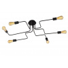 Lucide 21112/06/30 Stropné svietidlo LESTER Ceiling Light 6xE27 100/75/20cm čierne