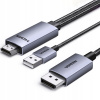 UGREEN Kábel v opletení DisplayPort pre HDMI 4K 60Hz 2m k počítaču