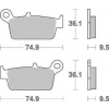 Brzdové destičky DP Brakes SDP zadní HONDA CR 500 rok 87-01