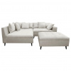 MID.YOU ROHOVÁ SEDACIA SÚPRAVA, textil, svetlosivá - Online Only obývacie izby - 001628000335