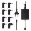 Nedis NBAU100110BK - Adaptér k notebooku| GaN | 10 W | 5 / 9 / 12 / 15 / 20 V DC | 3.0 / 5.0 A | Euro / Typ-C