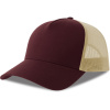 Atlantis Headwear Kšiltovka Rapper Cotton-S, 5 panelová, Trucker COT330260z7499-burgundy/st UNI Burgundová/stone