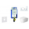Geberit Kombifix Modul na závesné WC s tlačidlom Sigma20, biela/lesklý chróm + Duravit ME by Starck - WC a doska, Rimless, SoftClose 110.302.00.5 NM4