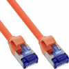 S/FTP (PiMF) Patchkábel LSOH TPE 0.5m cat.6a, oranžový, slim, Cu, flexibilný