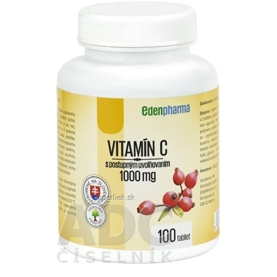 EDENPharma VITAMÍN C 1000 mg tbl s postupným uvoľňovaním 1x100 ks, 8588003584021