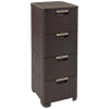 Zásuvka 4x14l RATTAN Style hnedá Curver