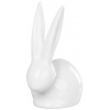 Dekorácia MagicHome, Zajačik s dlhými ušami, biely, porcelán, veľkonočný, 10,1x6,5x13,1 cm