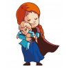 CUKROVÁ TLAČ Opłatek na Tort Cukrová hmota Frozen Heart Elza + MENO