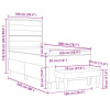 vidaXL Box Spring posteľ s matracom a lavičkou krémová 100x200 cm látka - Béžová - 265185-281837