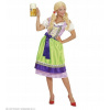 Bavorský dirndl ľudový oblek folklór fiol-zelená M