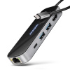 AXAGON HMC-6GLN, USB 5Gbps hub, 2x USB-A, USB-C, HDMI 4k/60Hz, RJ-45 GLAN, PD 100W, kabel USB-C 20cm HMC-6GLN