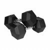 Rebel RBA-2325-15 Pogumované liatinové činky HEX 2 x 15 kg