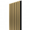 WALL CONCEPT akustický panel zlatá, černý filc + MDF, 2750x285x21 mm, 0,78 m4