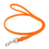 Okrúhle kožené vodítko oranžovej farby 122cm, Šírka: 6 mm