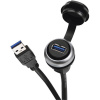 Inštalačná krabica USB 3.0 zásuvka, vstavateľná 490113.0060 490113.0060 Lütze Množstvo: 1 ks; 490113.0060