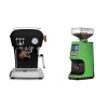 Ascaso Dream PID, Dark Black + Eureka Atom 60, kawasaki green