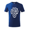 Bike lebka - Tričko detské bavlnené - 158 cm/12 rokov ( Kráľovská modrá )