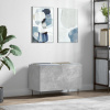 Skrinka na platne betónovosivá 74,5x38x48 cm kompozitné drevo-ForU-831728
