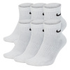 Nike Men's 6 Pack Quarter Socks White/Black 2-5 (S)