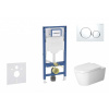 GEBERIT - Duofix Set předstěnové instalace, klozetu ME by Starck a sedátka softclose, tlačítko Sigma20, bílá/lesklý chrom SANI11CP3111